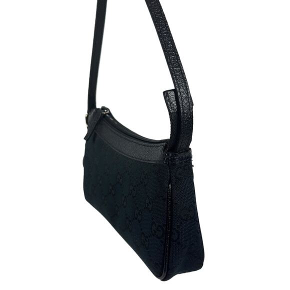 Gucci Vintage Black GG Monogram Mini Charmy Shoulder Pochette Bag - Picture 5 of 10